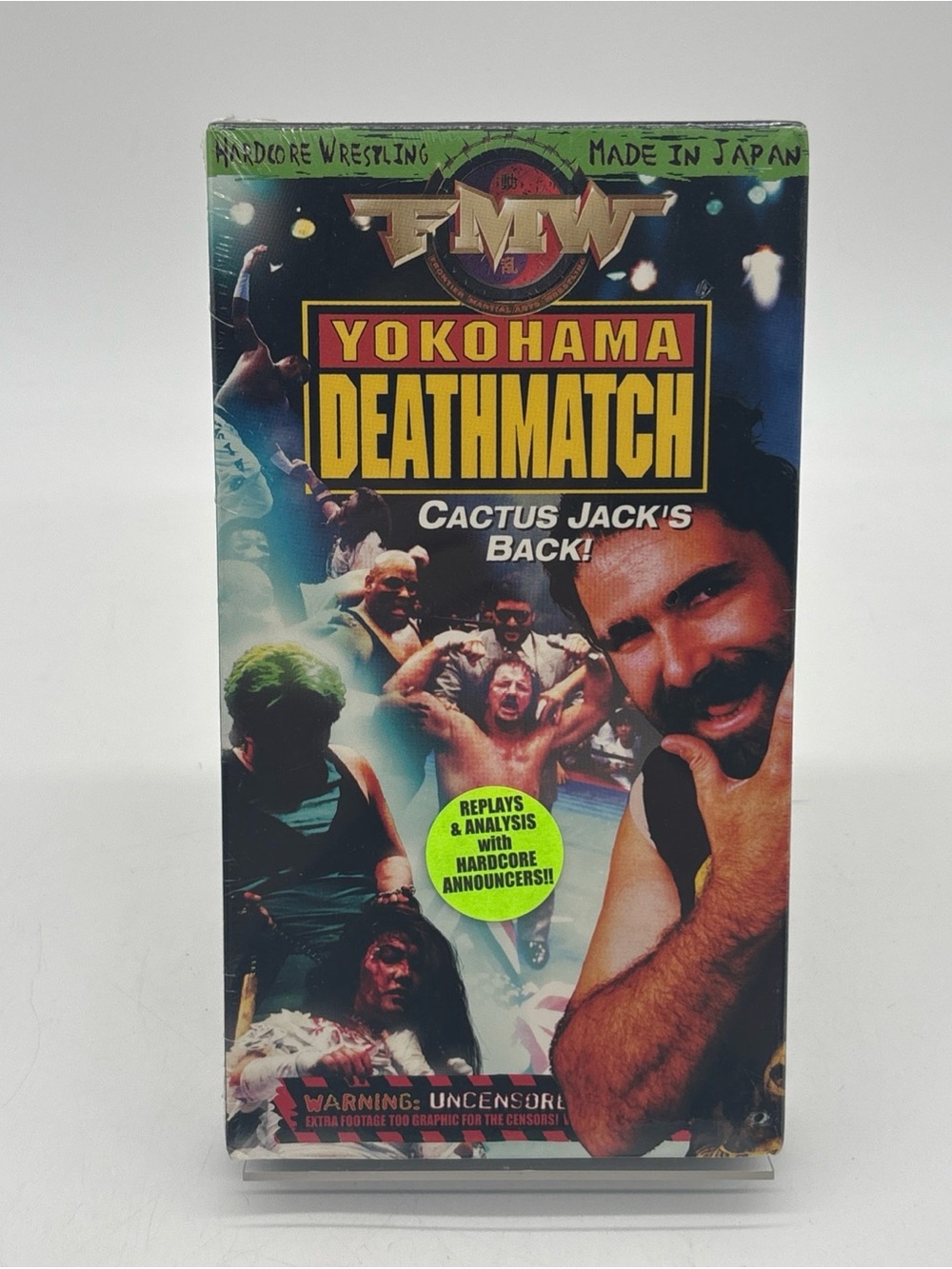 FMW Yokohama Deathmatch (2001, VHS) Cactus Jack Mick Foley Terry Funk SEALED